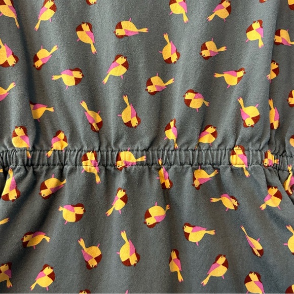 Hanna Andersson Antwerp gray bird print long sleeve dress size 110 US 5 - Picture 8 of 16